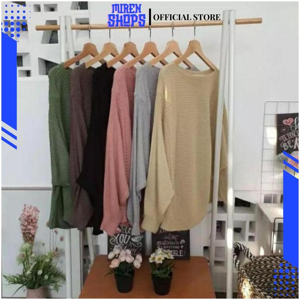 BLOUSE BAJU RAJUT BATWING | ATASAN WANITA MODEL KELELAWAR /Blouse Wanita ASA Ori