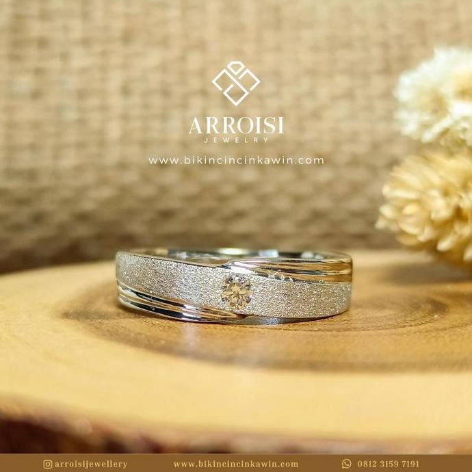 Cincin Kawin Pria Palladium Cincin Tunangan Cincin palladium Custom