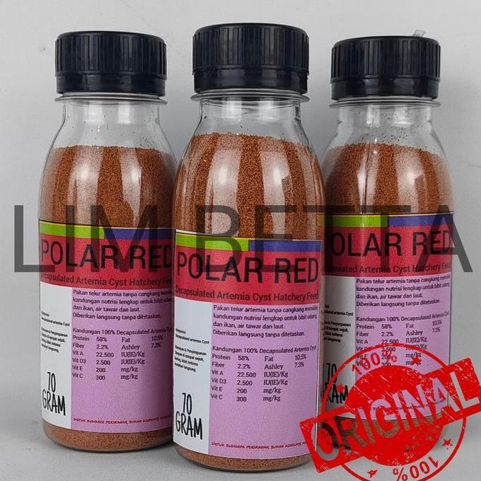 Artemia Polar Red 70gr / Artemia Shell Free Polar Red