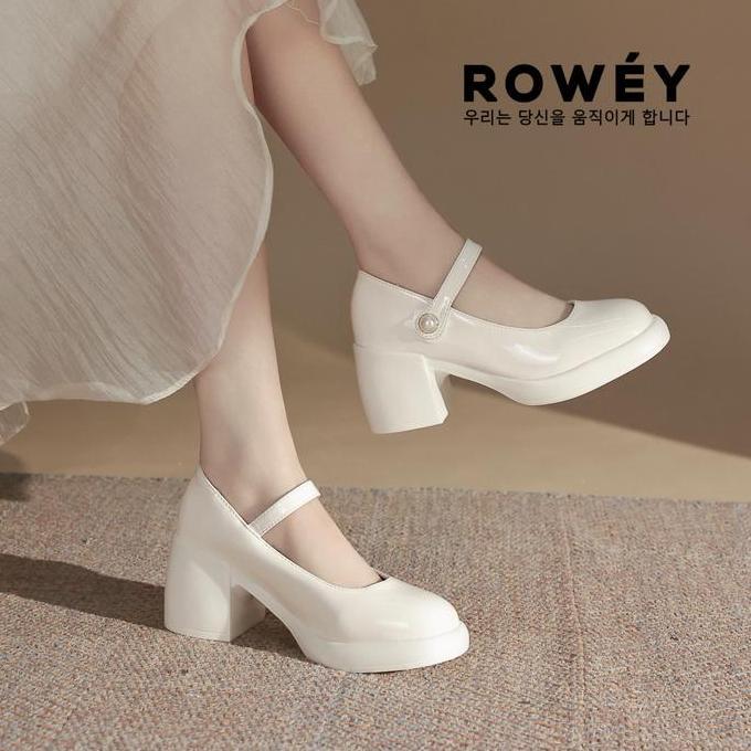 Rowey Sepatu Wanita Pump Shoes Hak Tahu Wanita Sepatu Heels Mary Jane Lucy HC