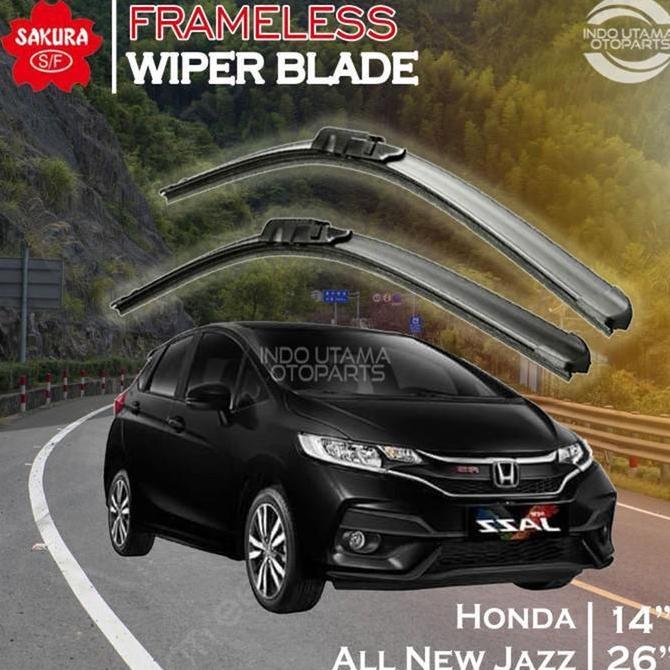 WIPER FRAMELESS ALL NEW JAZZ KARET KACA MOBIL SAKURA HEMAT