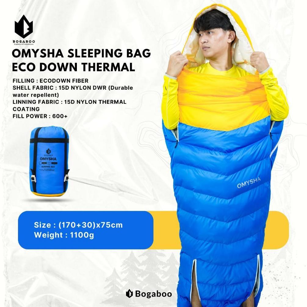 BOGABOO Sleeping Bag Thermal Omny ECODOWN FP 600+ Seri OMYSHA - sleeping bag thermal Bivvy - sleepin