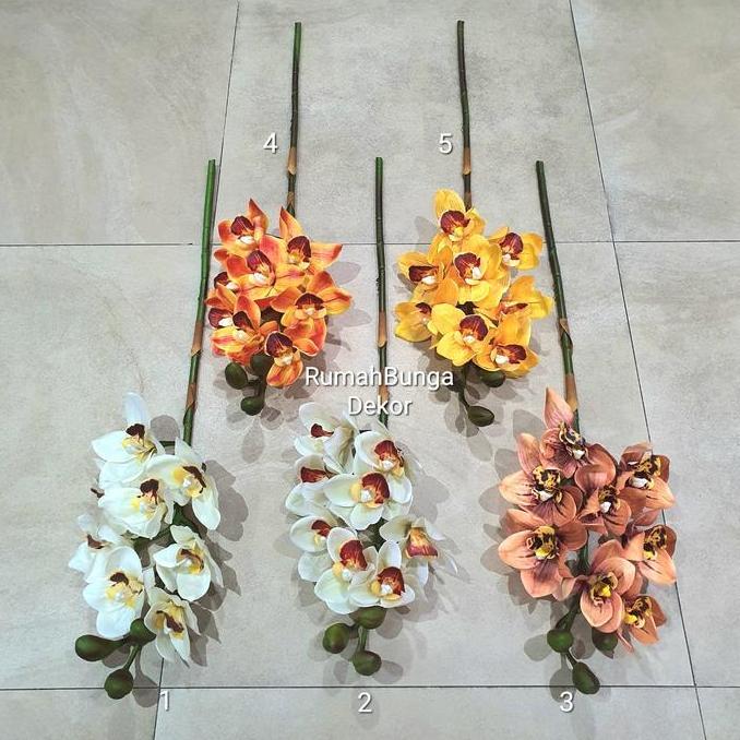 Anggrek Cimbidium Artificial Latex Premium / Cymbidium Latek Artificial TERLARIS|BEST QUALITY|BEST S