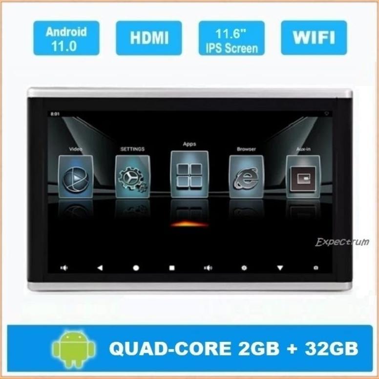 TV Headrest 11.6" ANDROID System, IPS TOUCH SCREEN, AV, HDMI