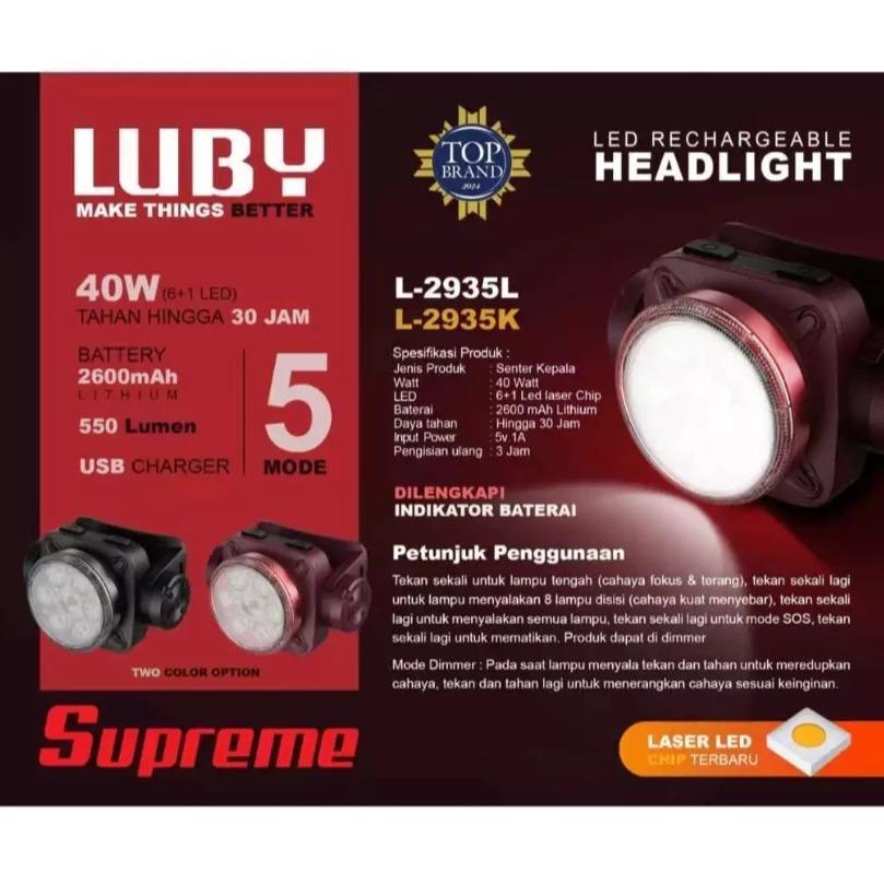 Senter kepala / Headlamp Luby  40/50 Watt Diskon
