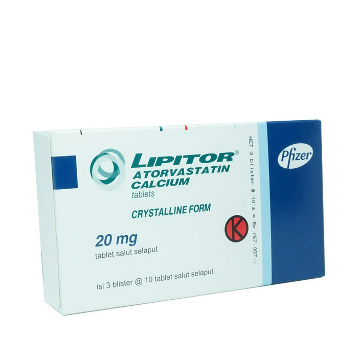 LIPITOR 20MG 1 BLISTER @ 10 TABLET SALUT SELAPUT