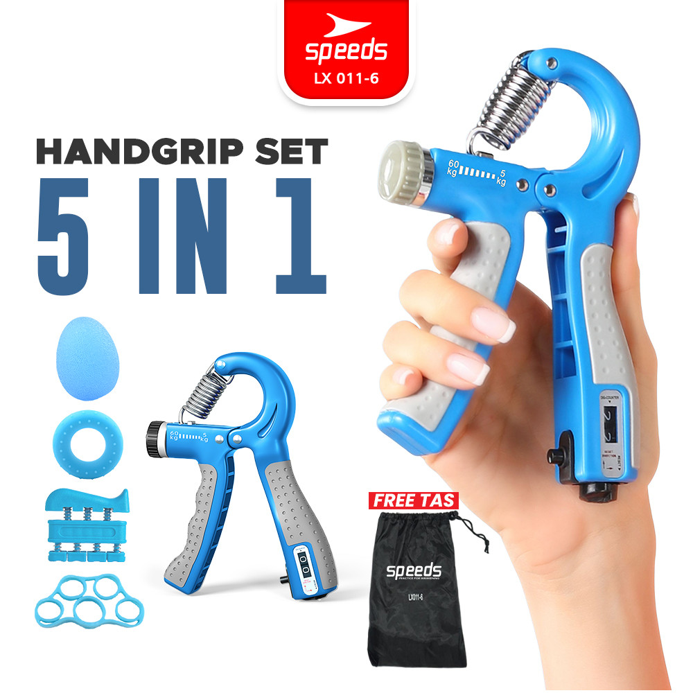 SPEEDS Finger Exercise Set Handgrip Set 5in1 Alat Fitness Kekuatan Jari dan Tangan Portabel Olahraga