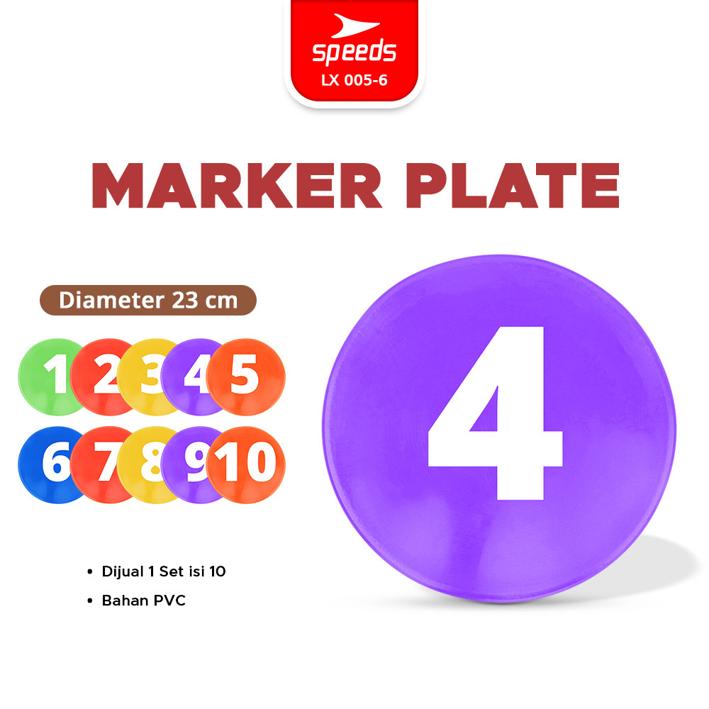 SPEEDS Flat Disc Marker 1 Set Full Penanda Olahraga Futsal Agility Training Marker 005-6