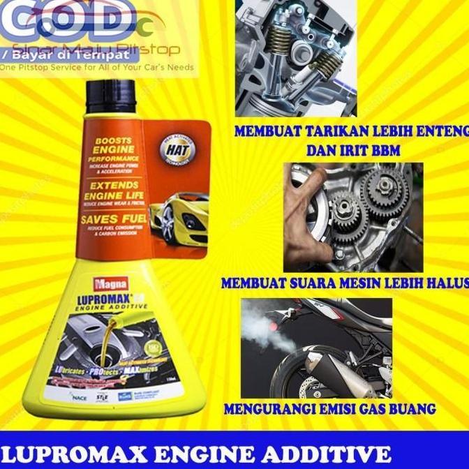 CAIRAN ADITIF OLI MESIN MOBIL & MOTOR PENGHEMAT KONSUMSI BENSIN - LUPROMAX ENGINE ADDITIVE 150 ml Or