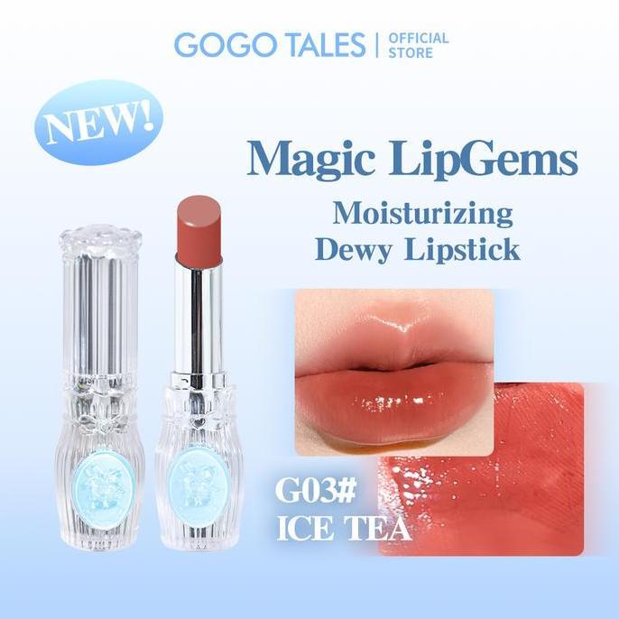 [BARU]GOGO TALES LipGems Magical Lipstik Crystal Moisturizing Lipstick Putar Transferproof Tahan Lam