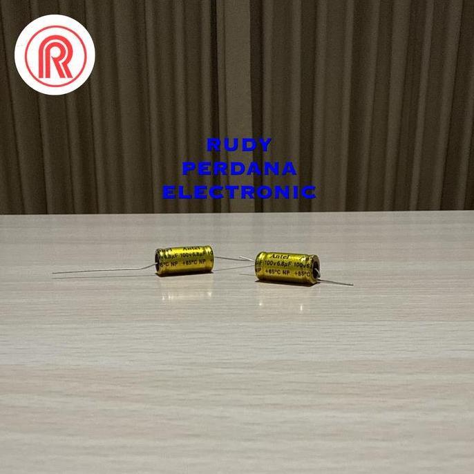 KAPASITOR ELCO ELKO 6.8UF 100V 6.8 UF 100 VOLT NP NON POLAR MOS27