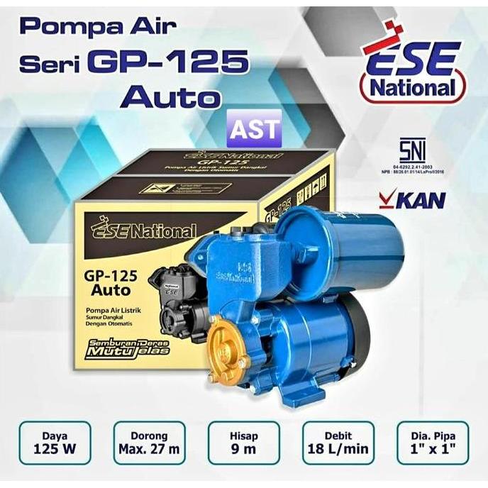 NEW POMPA AIR LISTRIK SUMUR DANGKAL GP 125 AUTO / ESE NATIONAL