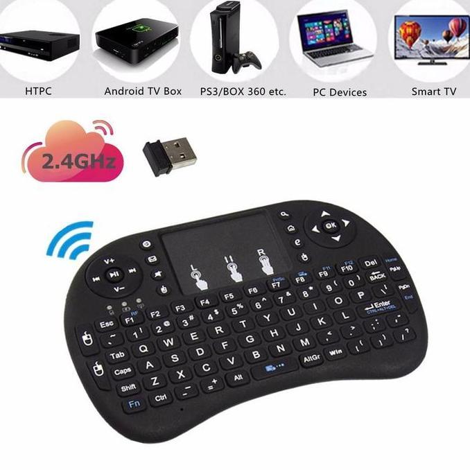 Ndalisuman - Tripsky Keyboard Nirkabel Mini Remote Control TV Inframerah untuk Tripsky Android TV Bo