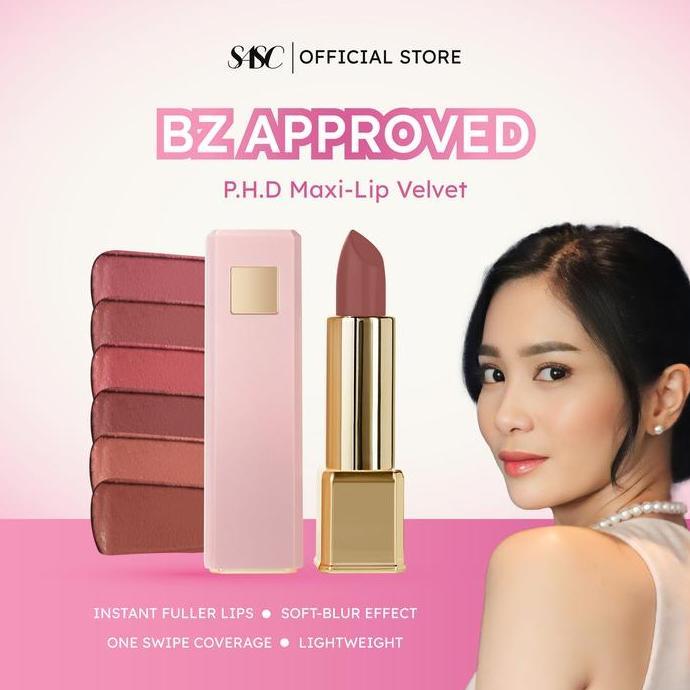 [BUNGA ZAINAL APPROVED] SASC P.H.D Maxi-Lip Velvet Lipstick Plump Effect - Fuller