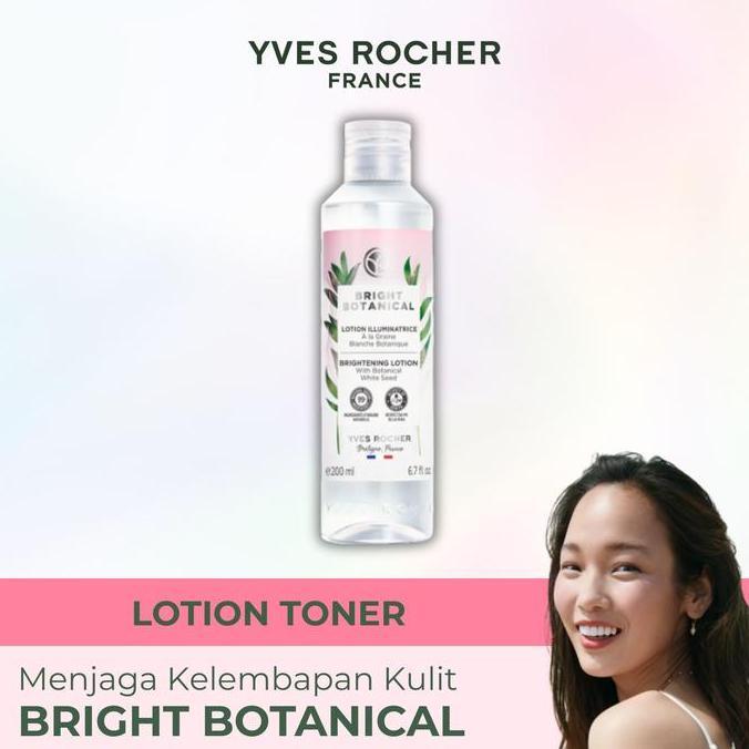 Yves Rocher Bright Botanical Brightening Lotion Toner 200 ml - Botanical White Seed - Toner Wajah Me