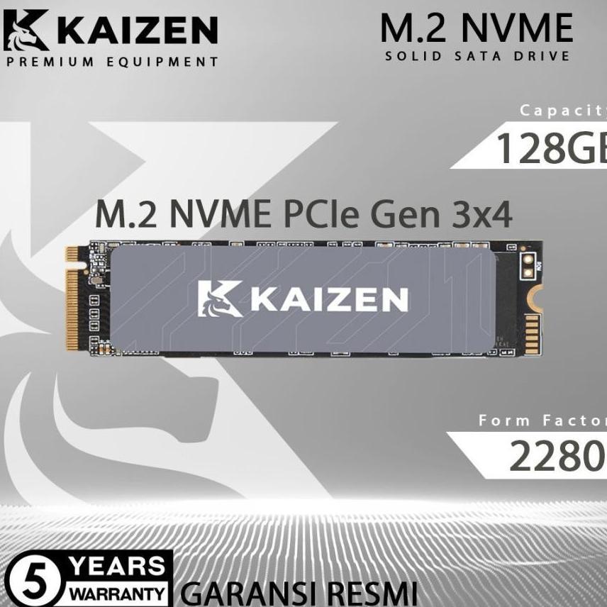 Ssd M2 Nvme / M.2 Nvme/ M2Nvme 128Gb Kaizen Resmi (Garansi 5 Tahun)