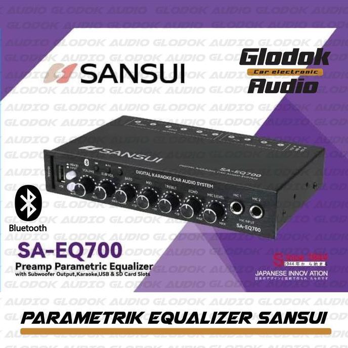 Sansui Parametrik Priem Equalizer Amplifier SA EQ 700 dengan Bluetooth & Slot Karaoke USB & SD Card 