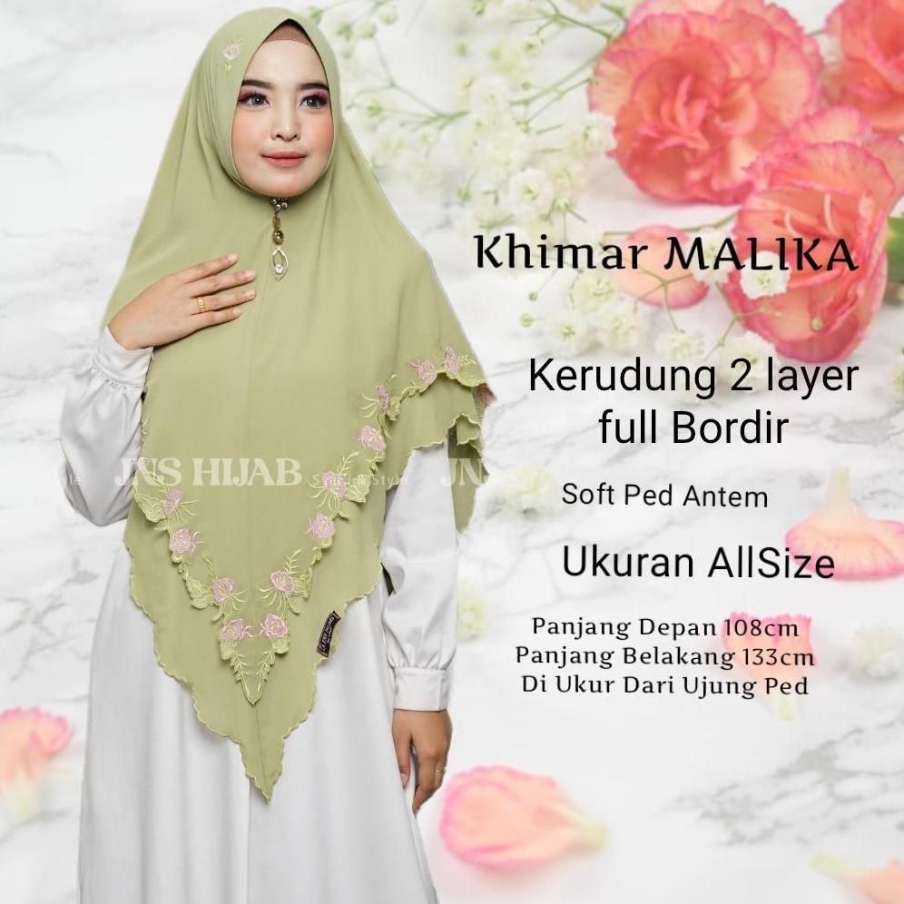 Fast Delivery Khimar Syari Full Bordir Sekeliling/Kerudung Syari Ceruty Babydoll  Bordir/Hijab Syari