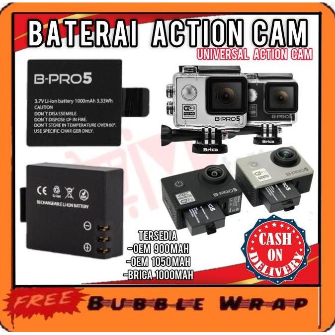 Baterai Action Cam Batre Cadangan Action Camera Brica