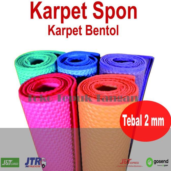 KARPET LANTAI BENTOL JUMBO / KARPET SPONS MERCY / Tikar SPONS MURAH Tikar Lantai Anti Air Tebal 2mm 