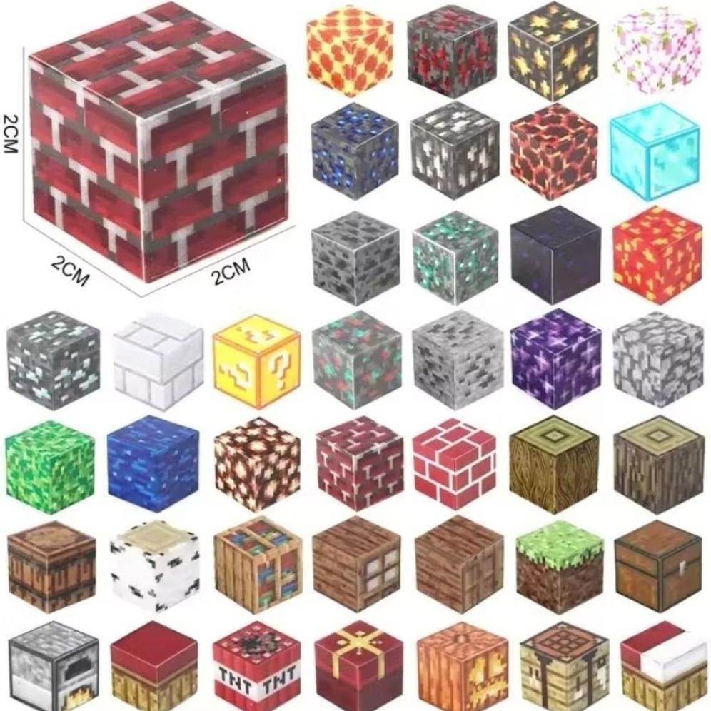 Terlaris Mainan Anak Edukatif Balok Minecraft Magnet Balok Block Mainan Minecraft Magnetic Blok Buil