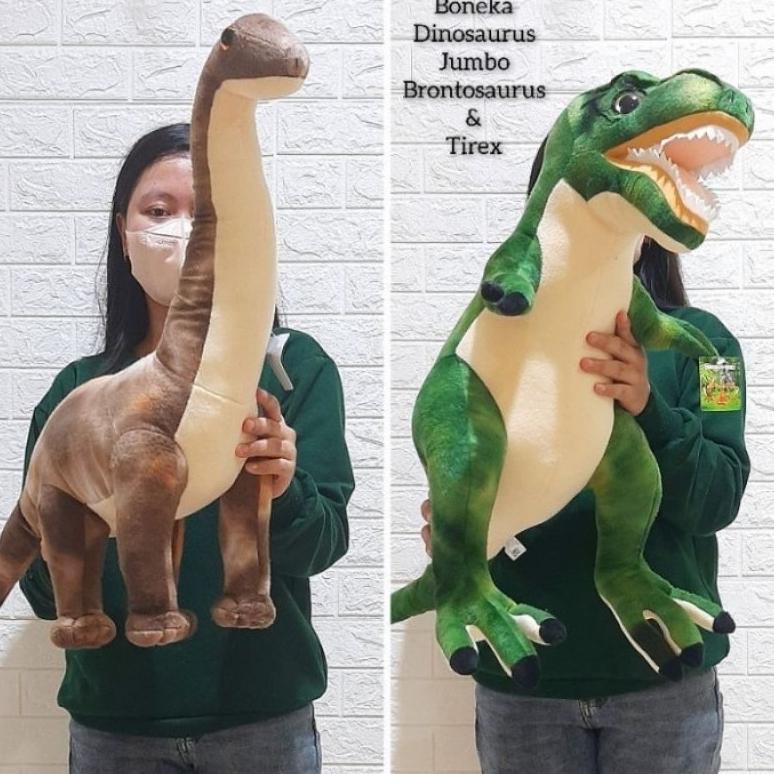 Exclusive Mainan Boneka Dinosaurus Besar Jumbo Brontosaurus T-Rex Dino Bronto Tirex Dinosaurs Tyrex 
