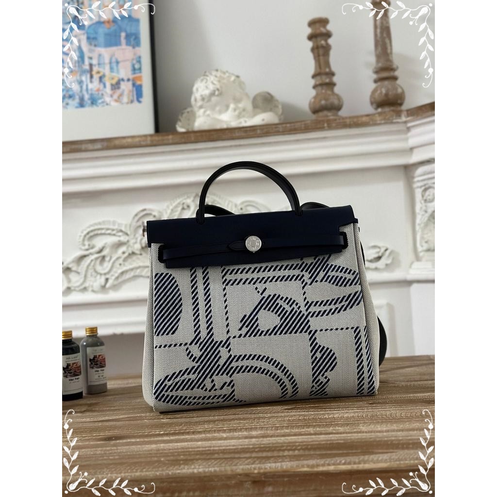 multicolor HM herbag 31 canvas shopper handbag lightweight commuter worker tote