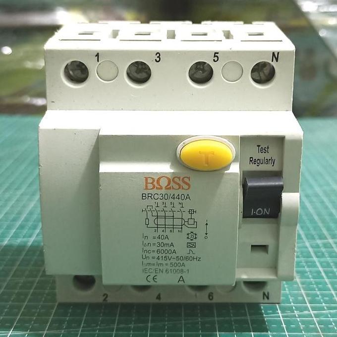 ELCB / RCCB BOSS 40A-4P BRC30/440A 30MA READY