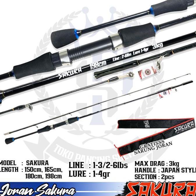 Joran UL Sakura Sambung 2 Fiber Solid Pancing