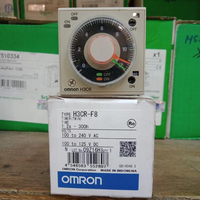 Timer Omron H3Cr-F8 220V Original H3Cr F8 Kode 107
