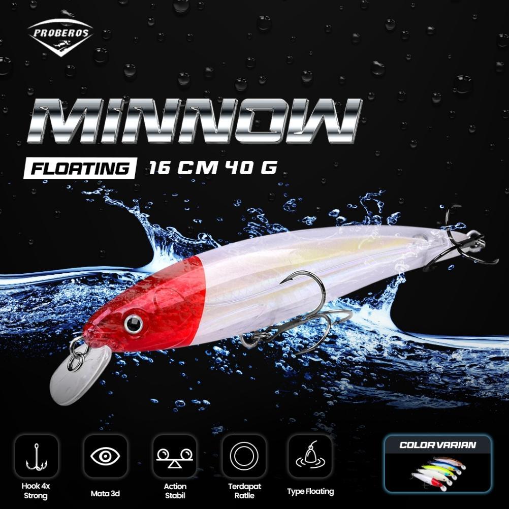 Proberos  Umpan Pancing Lure Minnow Floating 40g/16cm MN056