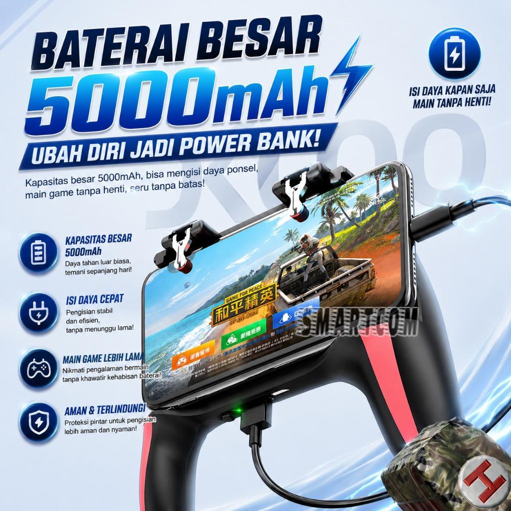 Smartcom - H10 Dual Fan Cooler Gamepad Pubg Mobile Controller Gamepad Handle Hp