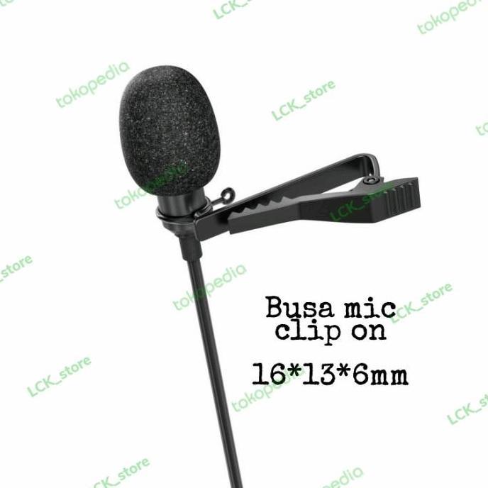 Ajuste- Busa Mic Clip On Headset - Spon Mic Mini Lidi Kecil - Foam Microphone
