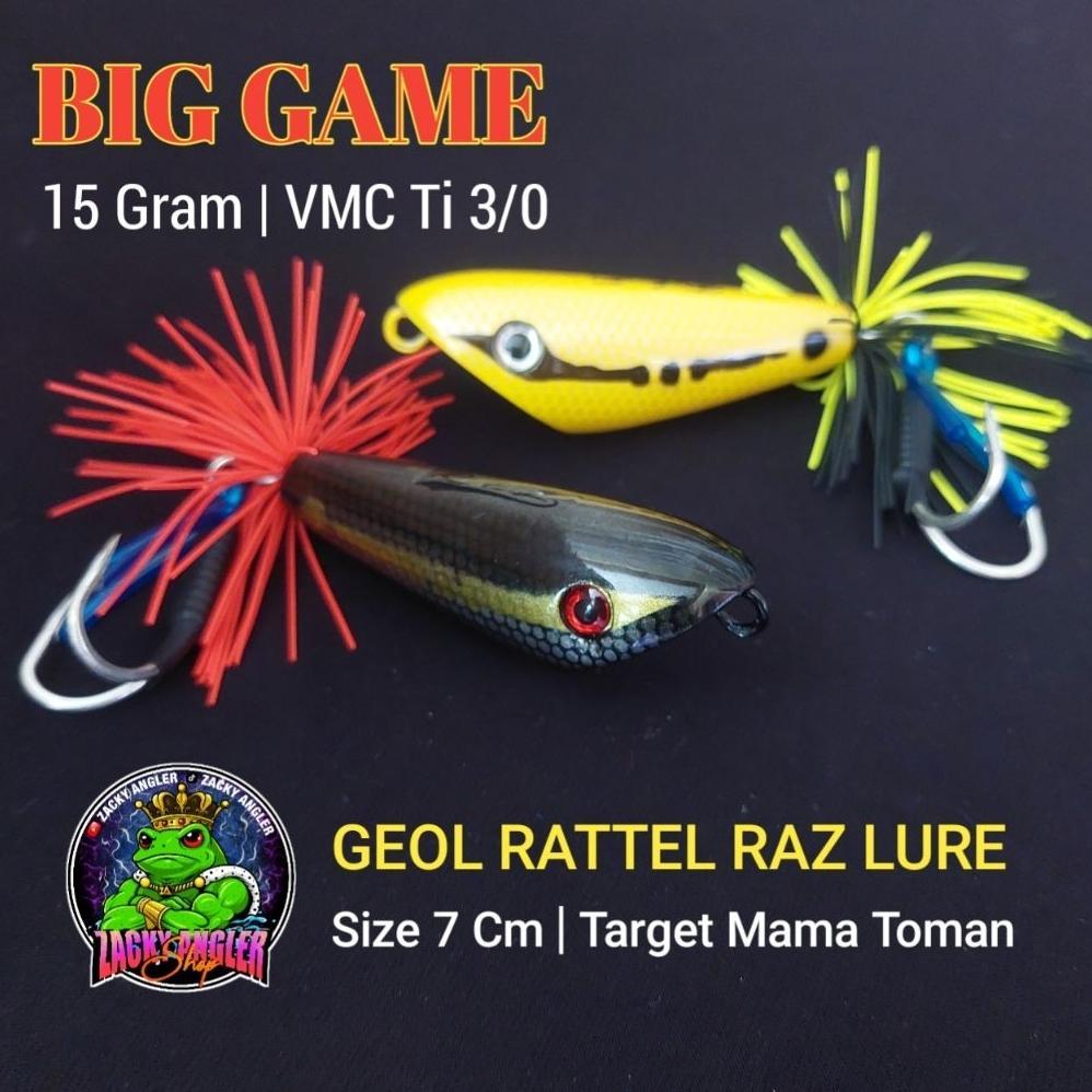 Geol Rattel Kipas Umpan Casting Gabus Toman Raz Lure