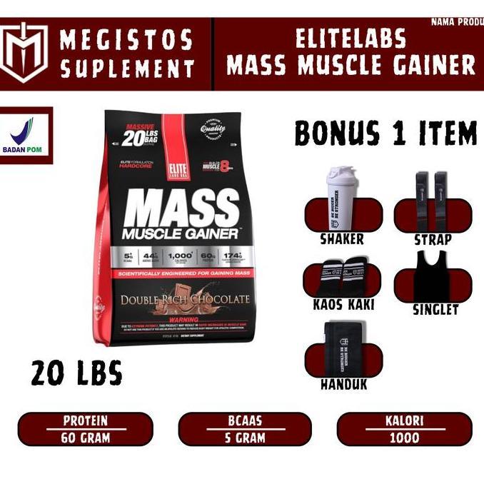 Elitelabs Mass Muscle Gainer 20Lbs