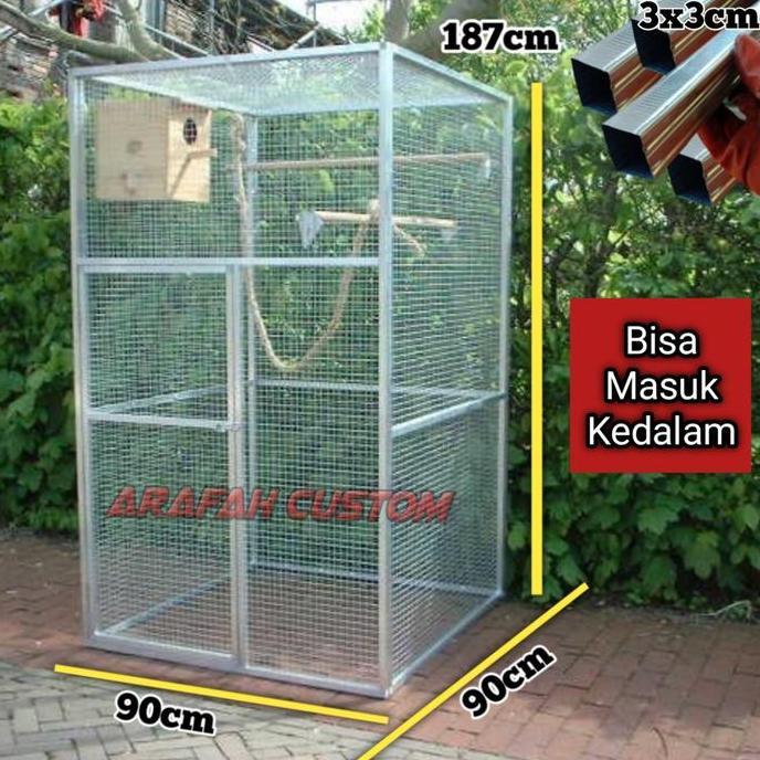 NEW SANGKAR KANDANG TERNAK KOLONI SEMI AVIARY MINIMALIS CUSTOM BURUNG LOVEBIRD KENARI MURAI KOLIBRI 