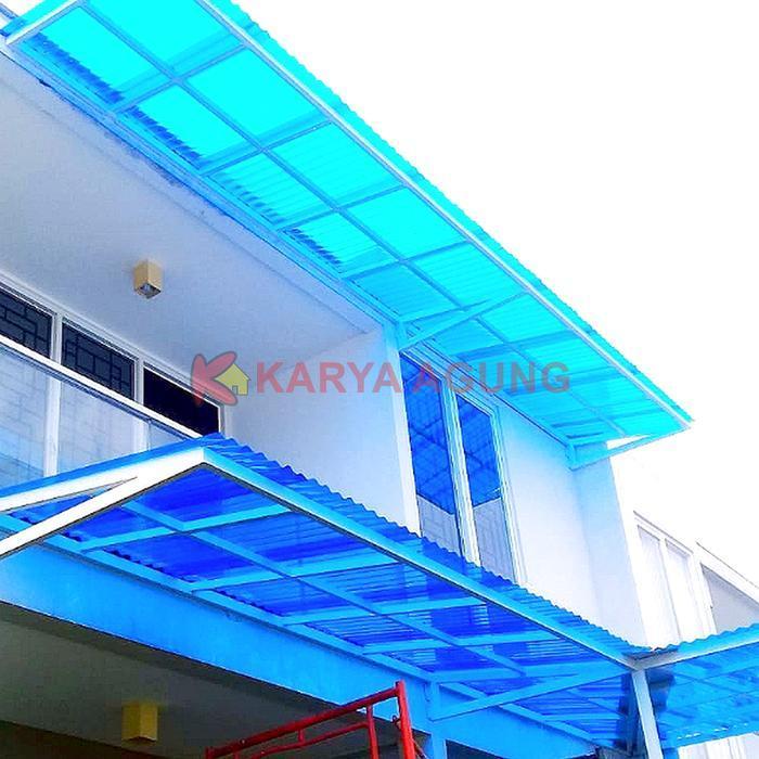 ATAP POLYCARBONATE SOLARTUFF ROMA GELOMBANG BULAT FIBER PLASTIK KANOPI 0.8MM ORIGINAL DAN TERPERCAYA