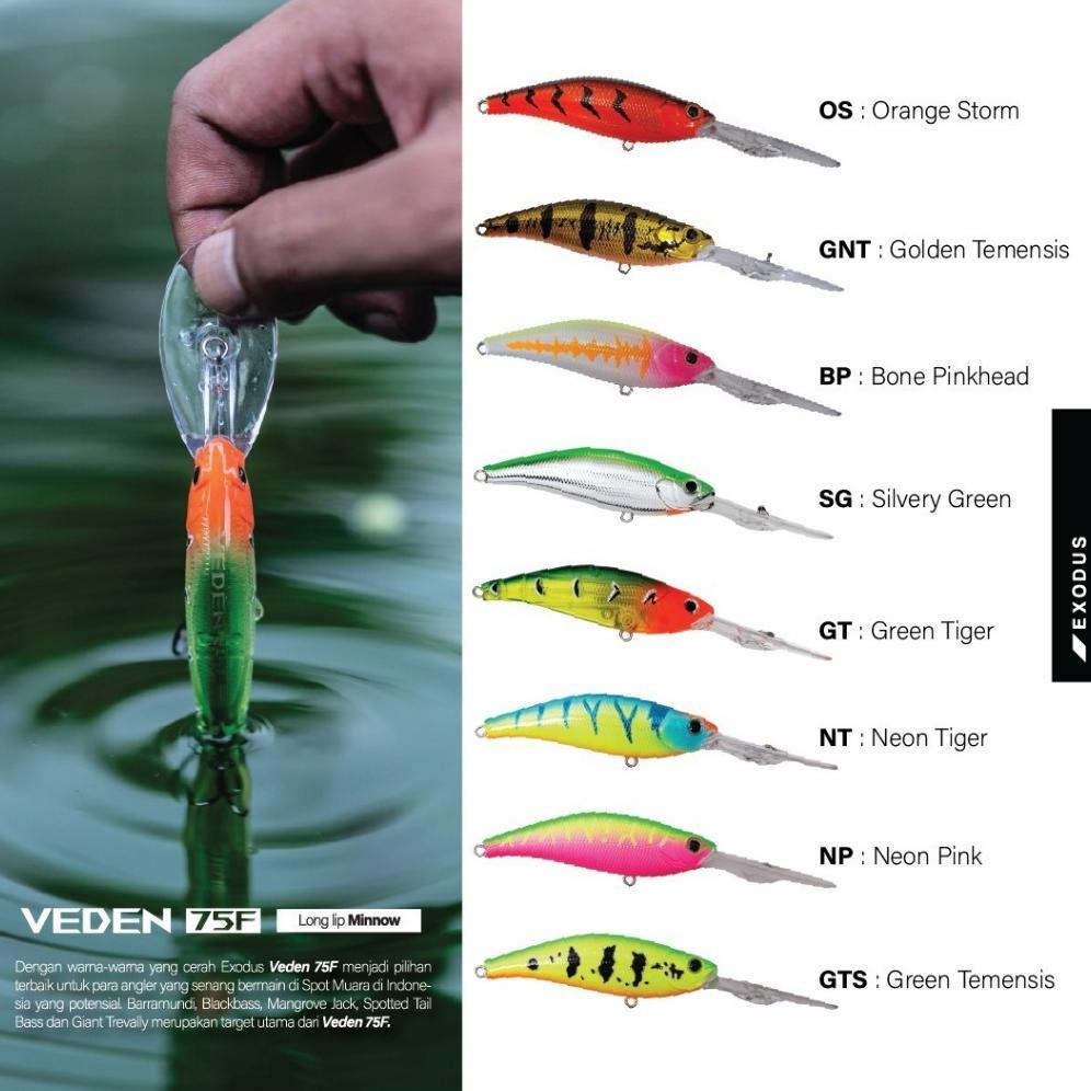 Umpan Exodus Veden 75F - Long Lip Minnow