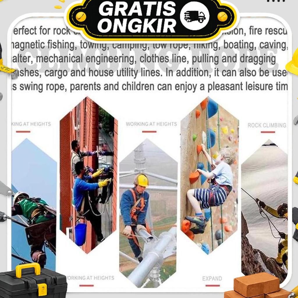 Taffsport Tali Panjat Tebing Climbing Rope Outdoor Darurat