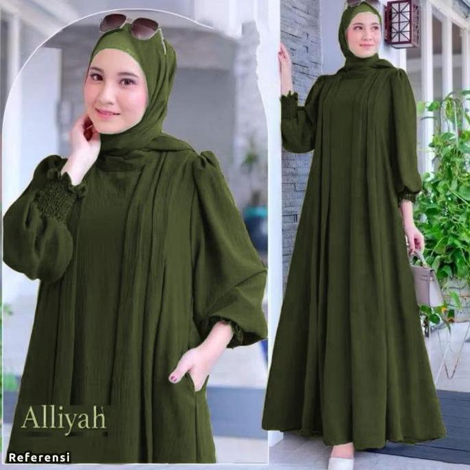 TAMPIL MODIS  Gamis Aliyah Muslimah Dress Wanita TAMPIL MODIS 