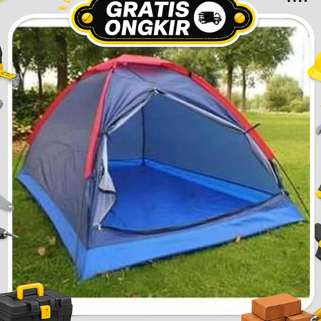 Tenda Camping 4-5 Person Tenda 6-7 Orang Kemping Outdoor Tenda Alas Terpal Camping Parasut