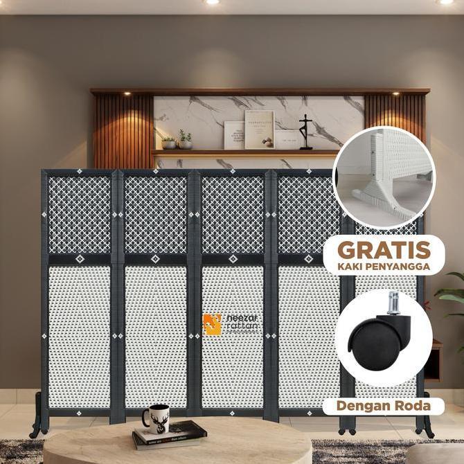 Sketsel 5 Pintu Rotan Model No.19 Pembatas/penyekat/Partisi Ruangan