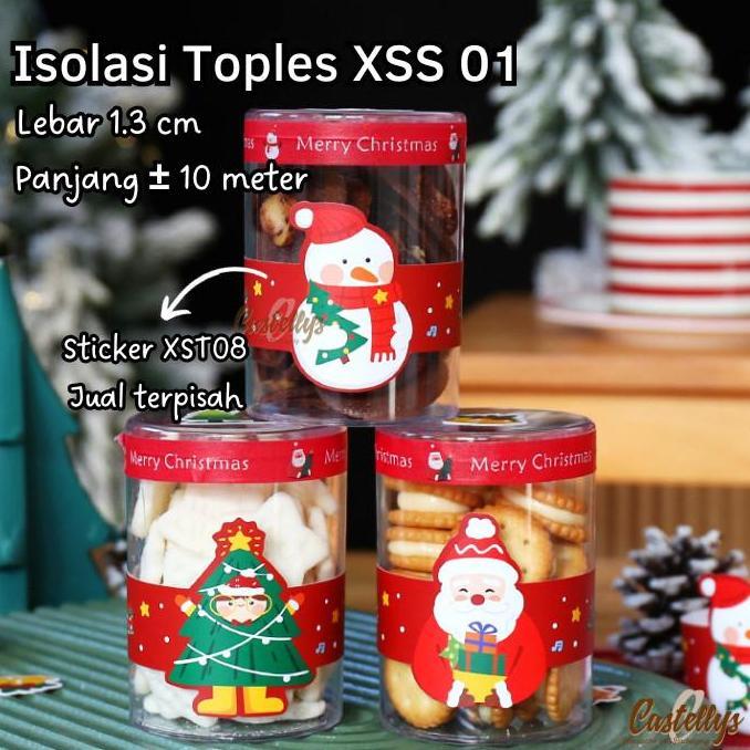 Isolasi Tape Selotip Natal XSS 01 Toples Kue Kering Cookies Christmas