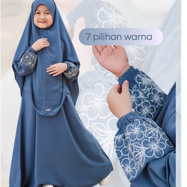 HEMAT Umma.Daily | RAYHANA Abaya Set | Gamis Bordir Set Bergo Free Cadar | Gamis Anak Perempuan usia