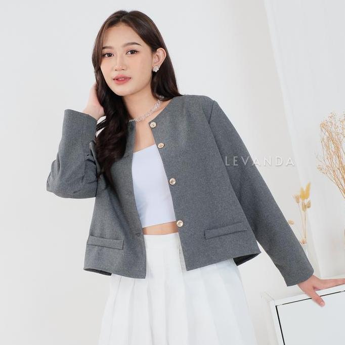 PALING LARIS [LEVANDA] Blazer Wanita Korean Style / Outer Crop Wanita Korea Style / Blazer Casual Ou