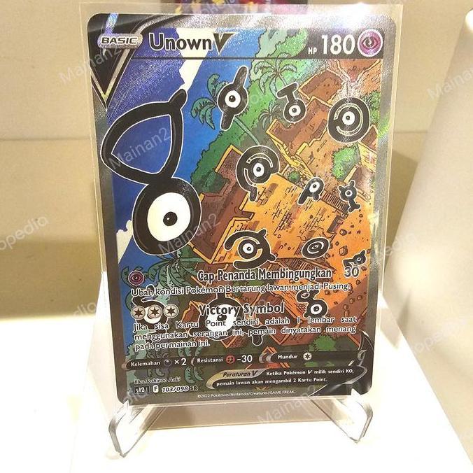 Unown V SR AA pokemon tcg indo