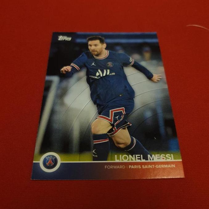 Kartu bola psg lionel messi topps 2022