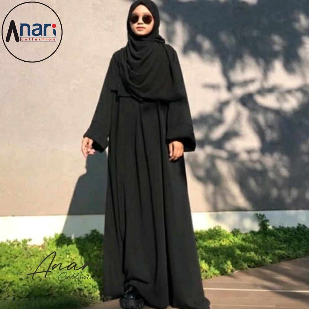 Bagus (Bisa Cod) Gamis Abaya Polos Wanita Turki Umroh Kekinian / Dress Gamis Muslim Santri Syar I Sy
