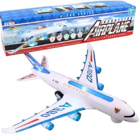 Promo Mainan Pesawat Indonesia Airplane Dus Flight Internasional Bp67 Pesawat B/O Menyala