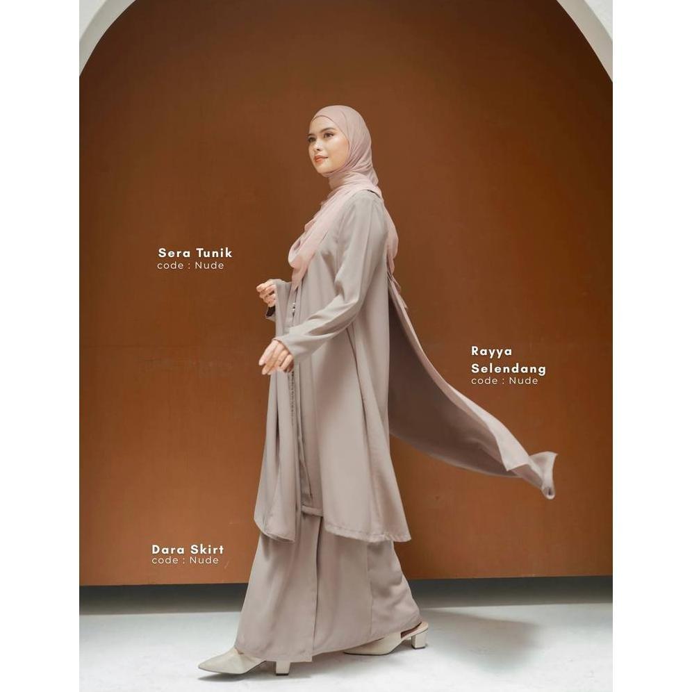 diskon azmiza-tunik sera(hanya tunik saja)-tunik bahan sahara platinum